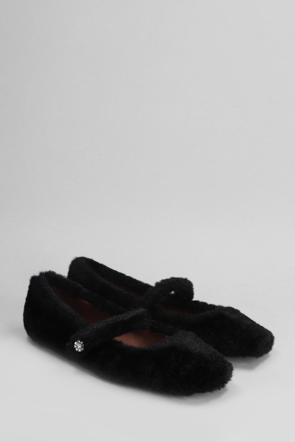 Deliberti Bibi Lou Ballerine Julieta Flat In Pelliccia Nera Cod. 405450 - Deliberti The Luxury Shopping