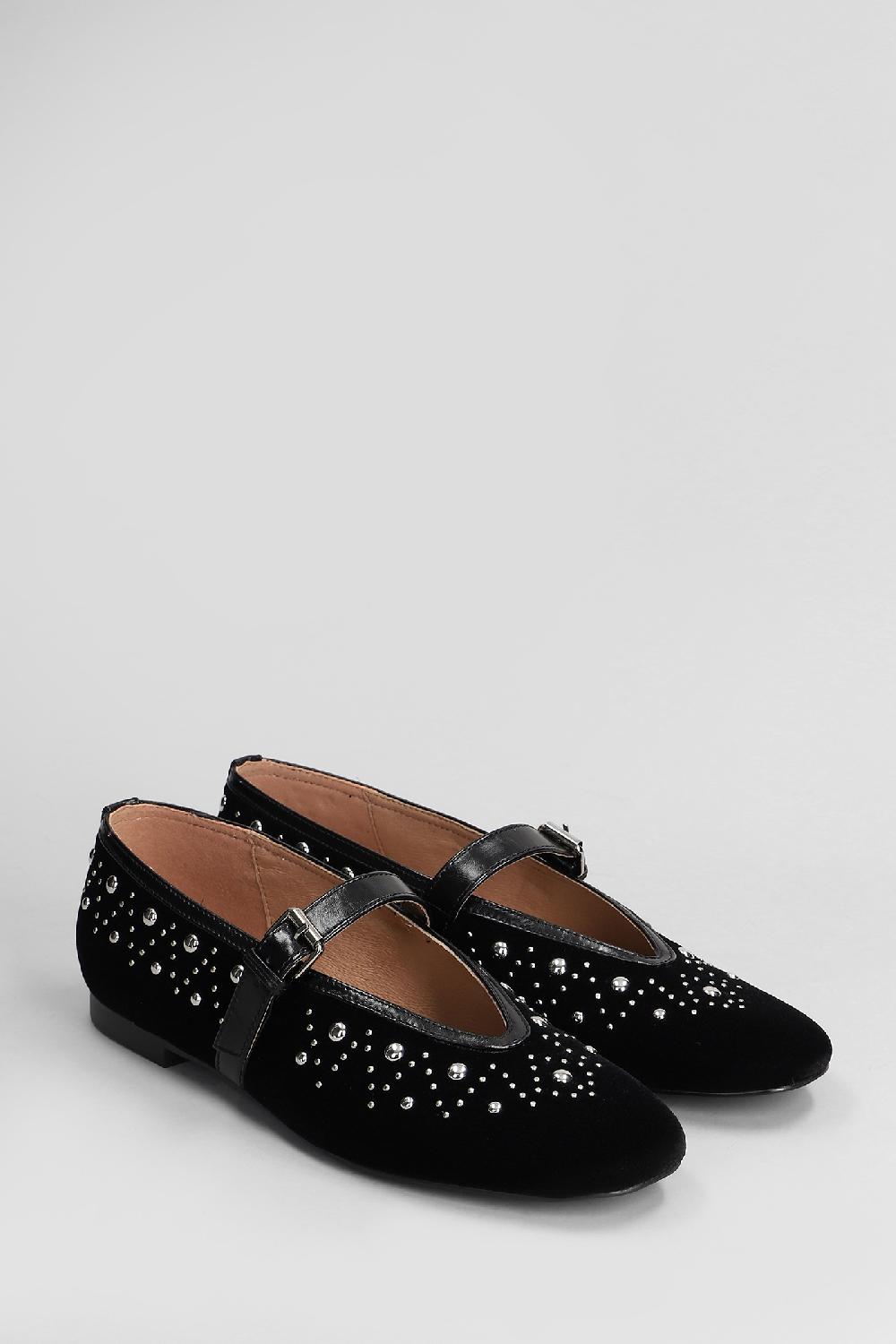 Deliberti Bibi Lou Ballerine Naila Flat In Camoscio Nero Cod. 407980 - Deliberti The Luxury Shopping