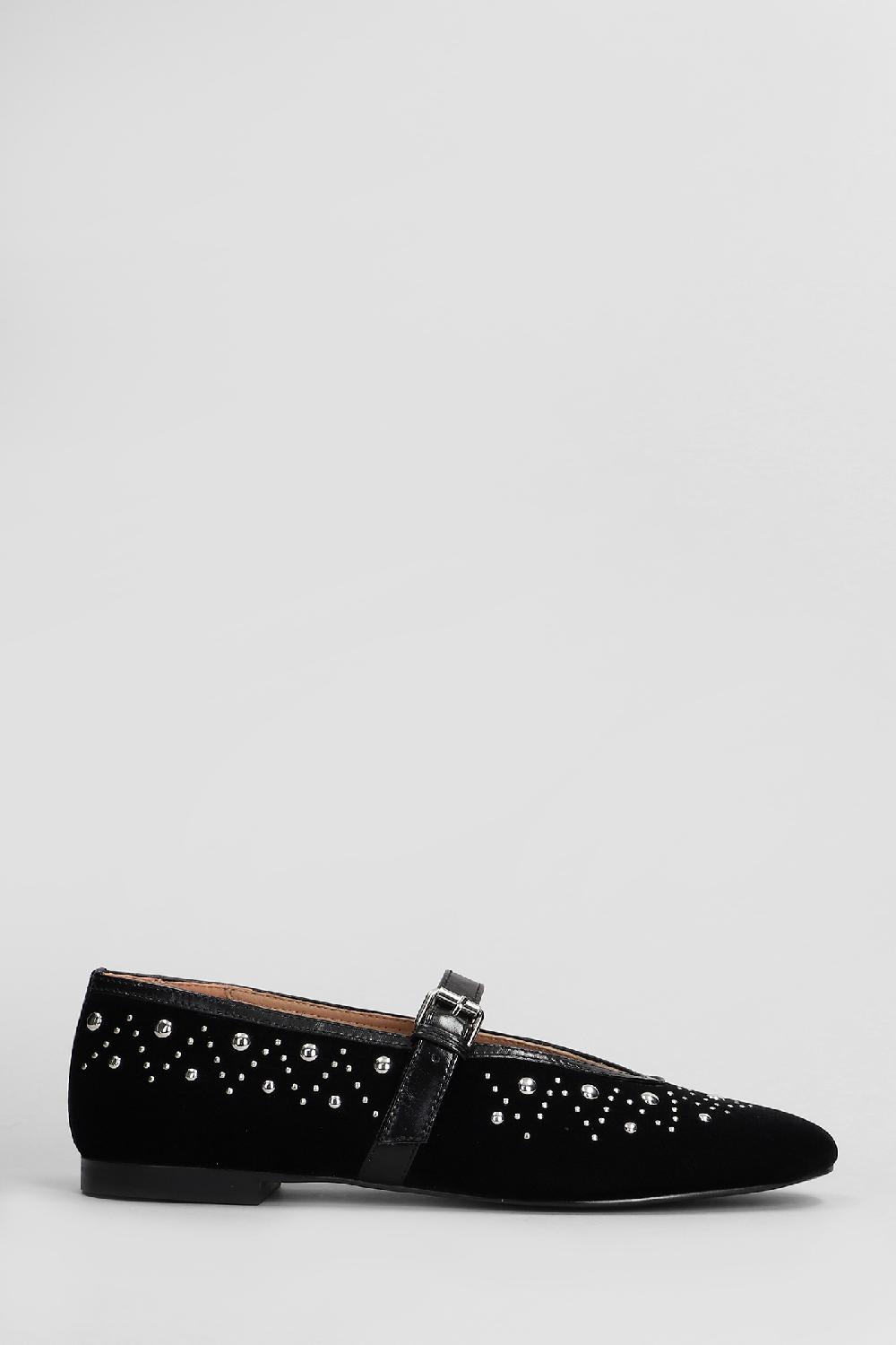 Deliberti Bibi Lou Ballerine naila flat in camoscio nero cod. 407980 - Deliberti The Luxury Shopping