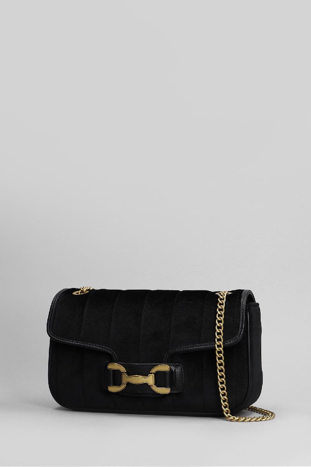 Deliberti Bibi Lou Borsa A Spalla In Velluto Nero Cod. 408080 - Deliberti The Luxury Shopping