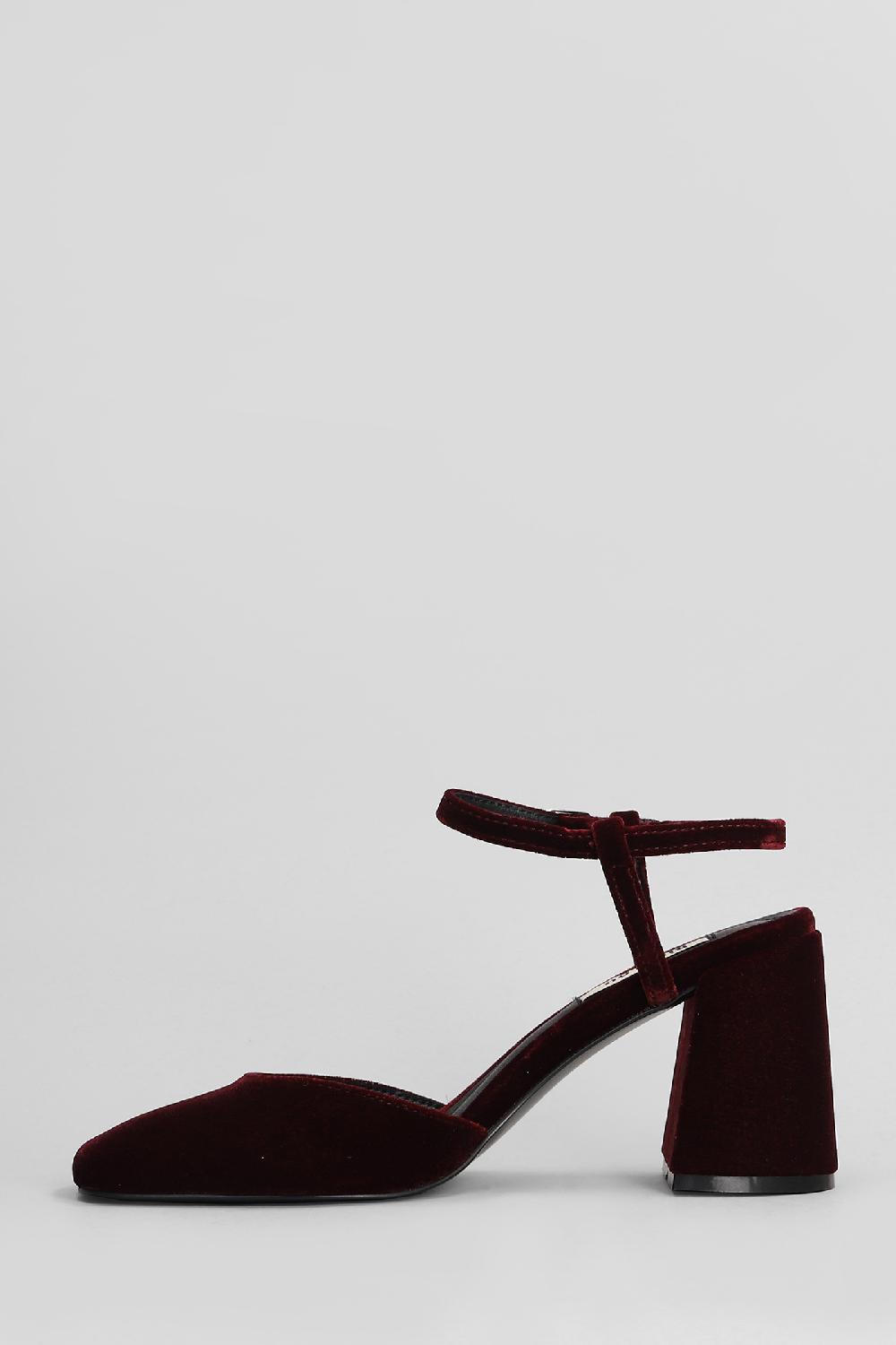 Deliberti Bibi Lou Decollete Emily Pump 80 In Velluto Bordeaux Cod. 406012 - Deliberti The Luxury Shopping