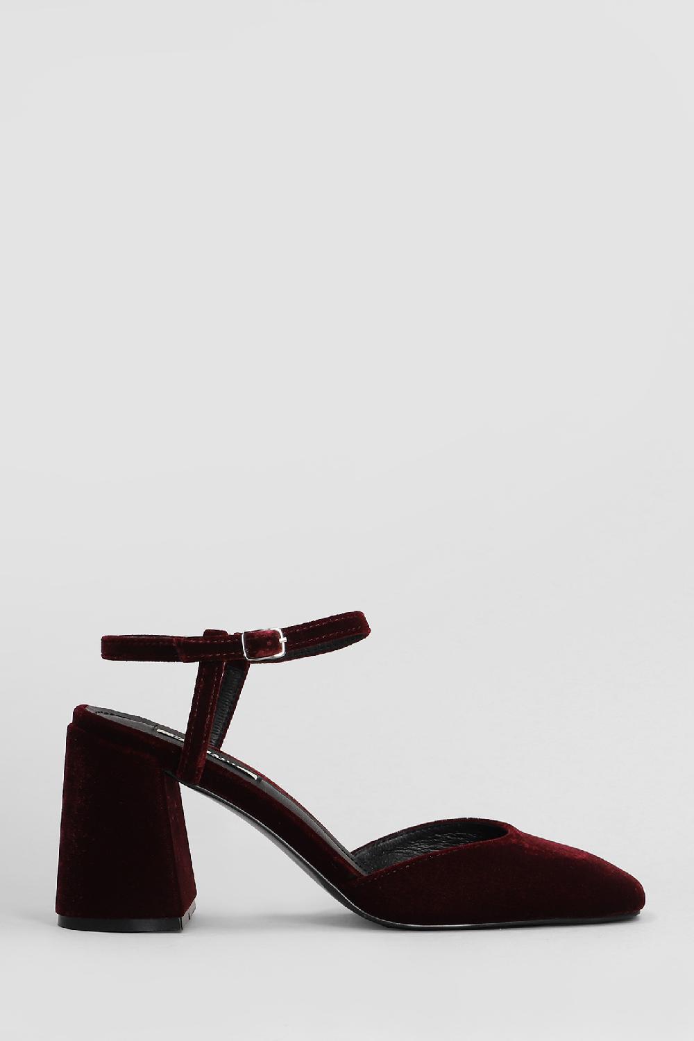 Deliberti Bibi Lou Decollete emily pump 80 in velluto bordeaux cod. 406012 - Deliberti The Luxury Shopping