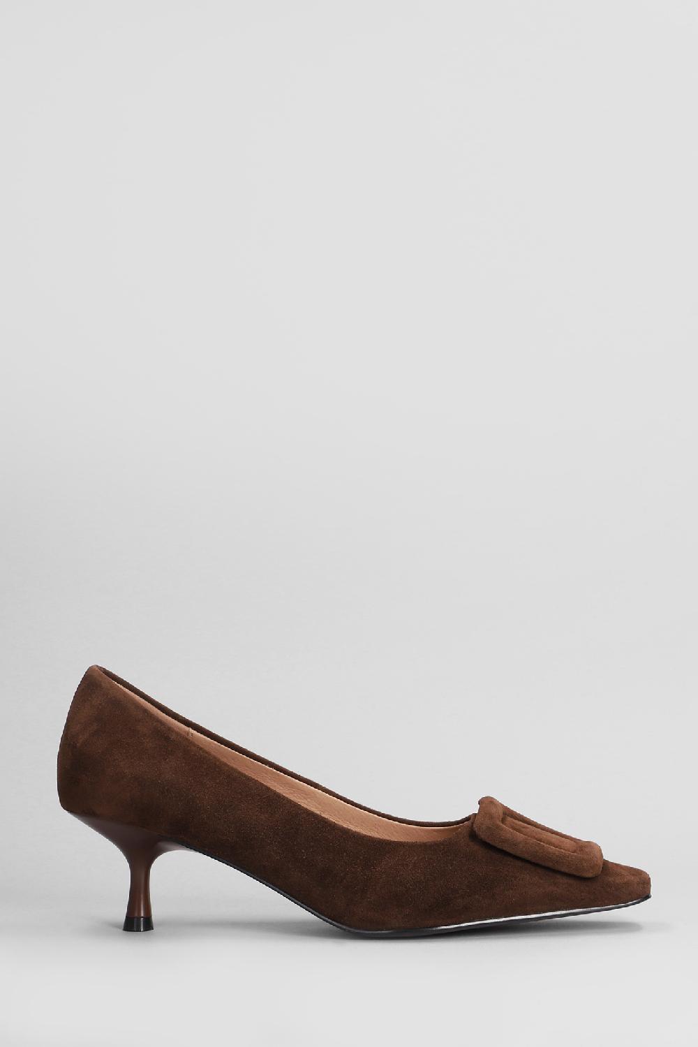 Deliberti Bibi Lou Decollete poznan pump 55 in camoscio marrone cod. 406009 - Deliberti The Luxury Shopping