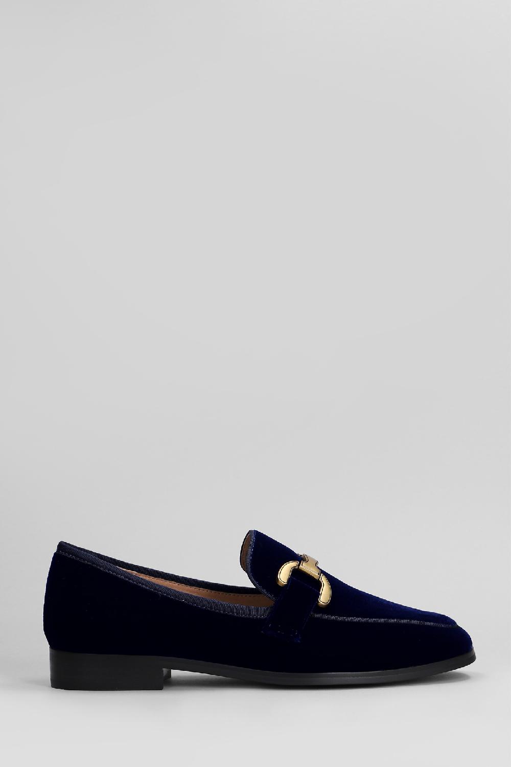 Deliberti Bibi Lou Mocassini vela loafer in velluto blu cod. 406017 - Deliberti The Luxury Shopping