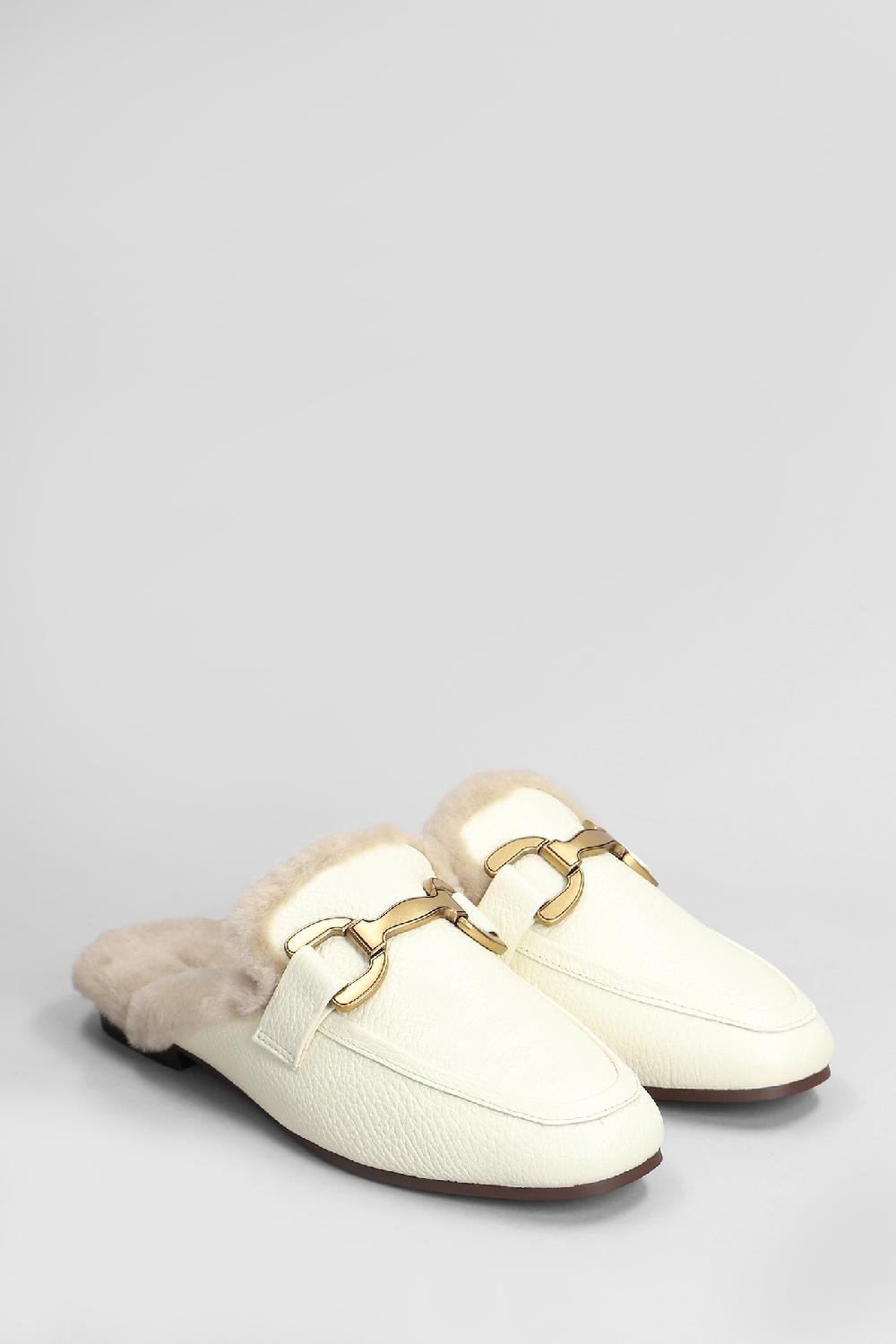 Deliberti Bibi Lou Slipper-mule Vela Slipper In Pelle Bianca Cod. 407388 - Deliberti The Luxury Shopping