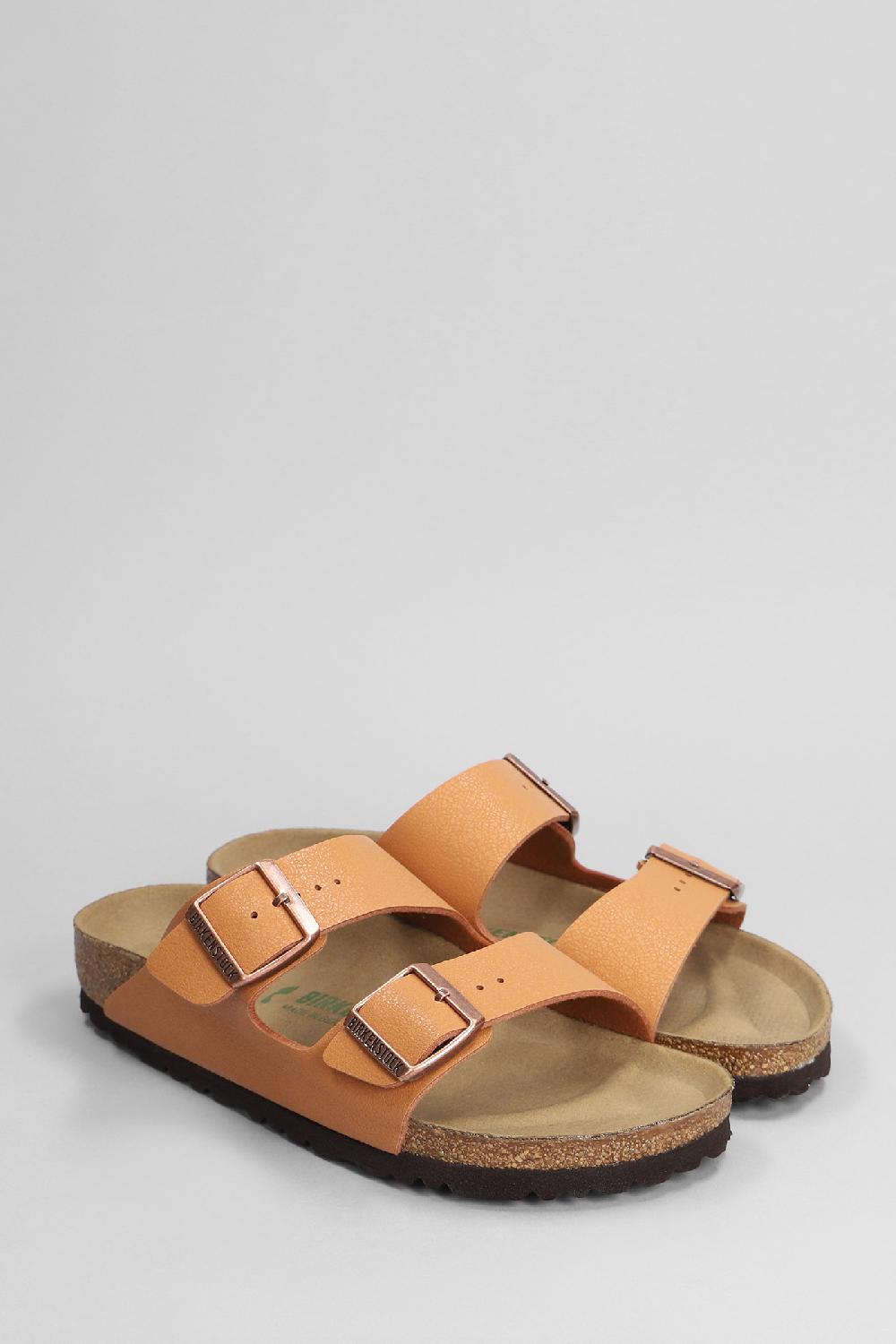 Deliberti Birkenstock Sandali Flats Arizona Earthy In Pelle Cuoio Naturale Cod. 402484 - Deliberti The Luxury Shopping