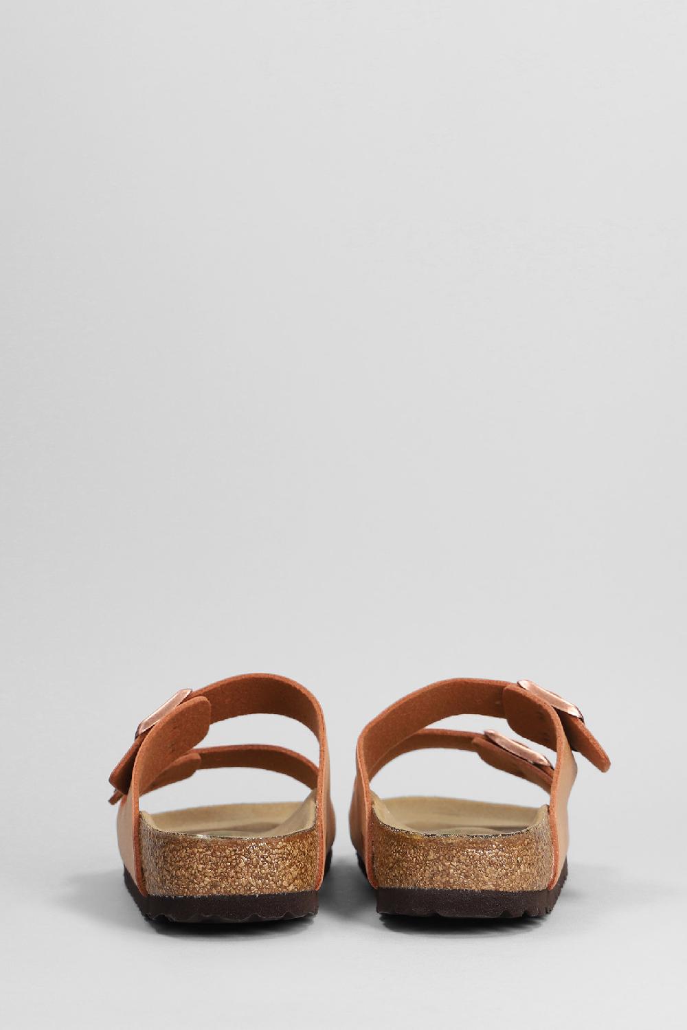 Deliberti Birkenstock Sandali Flats Arizona Earthy In Pelle Cuoio Naturale Cod. 402484 - Deliberti The Luxury Shopping