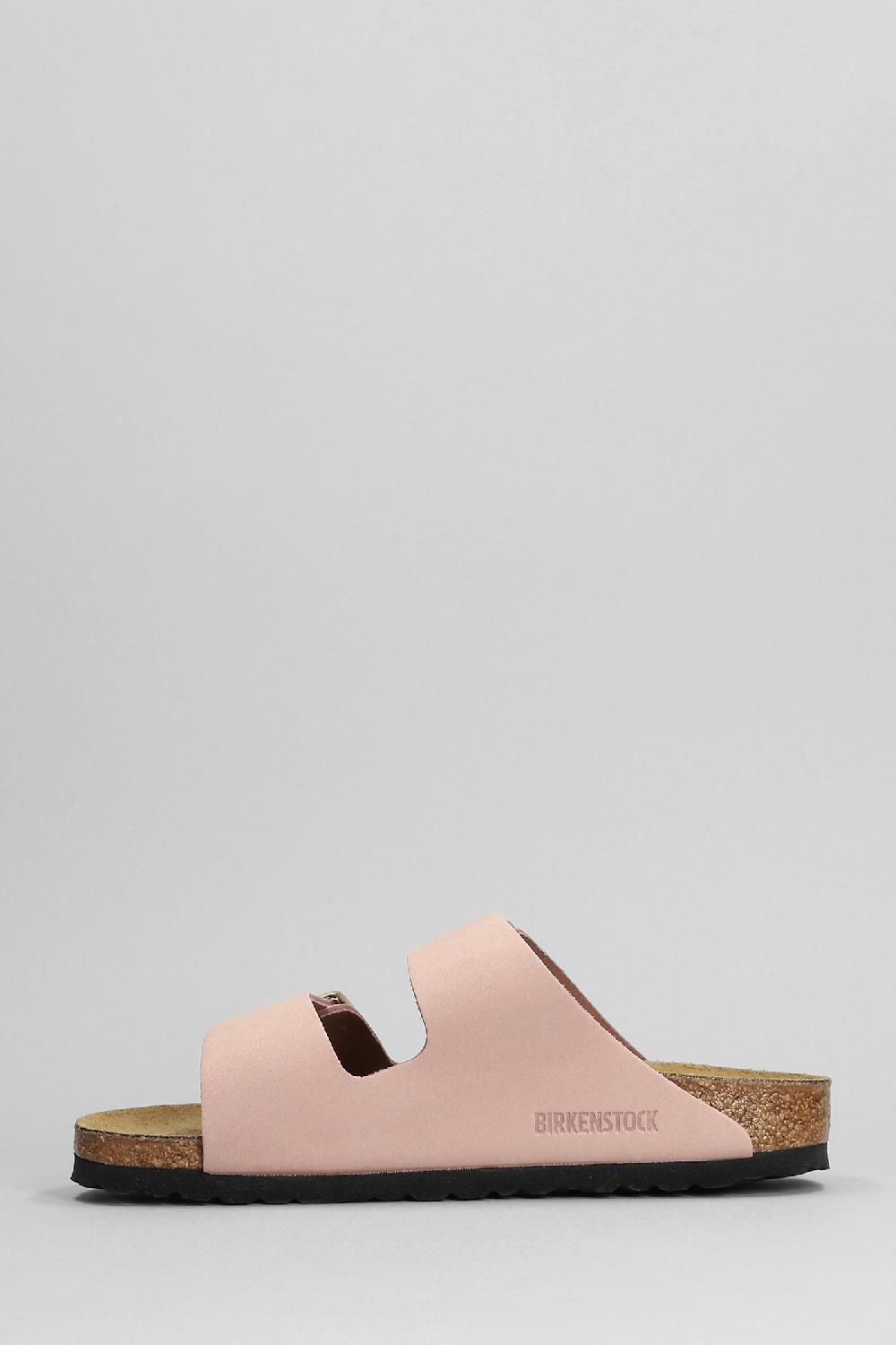 Deliberti Birkenstock Sandali Flats Arizona In Nabuk Rosa Cod. 394982 - Deliberti The Luxury Shopping