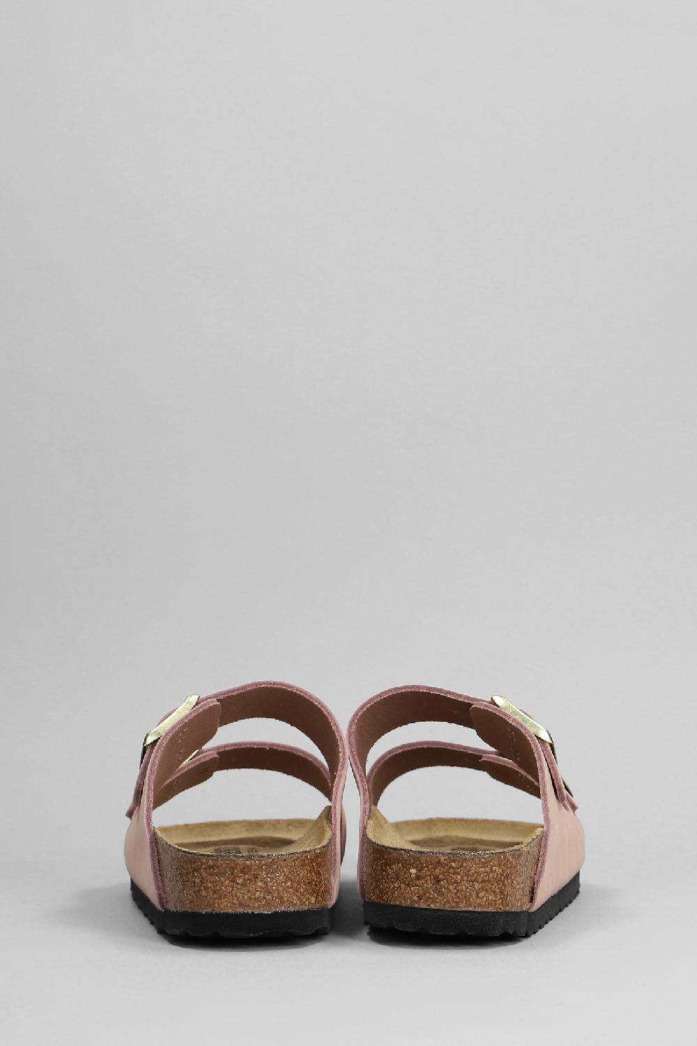 Deliberti Birkenstock Sandali Flats Arizona In Nabuk Rosa Cod. 394982 - Deliberti The Luxury Shopping