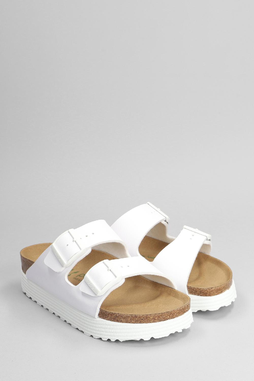 Deliberti Birkenstock Sandali Flats Arizona In Pelle Bianca Cod. 380773 - Deliberti The Luxury Shopping