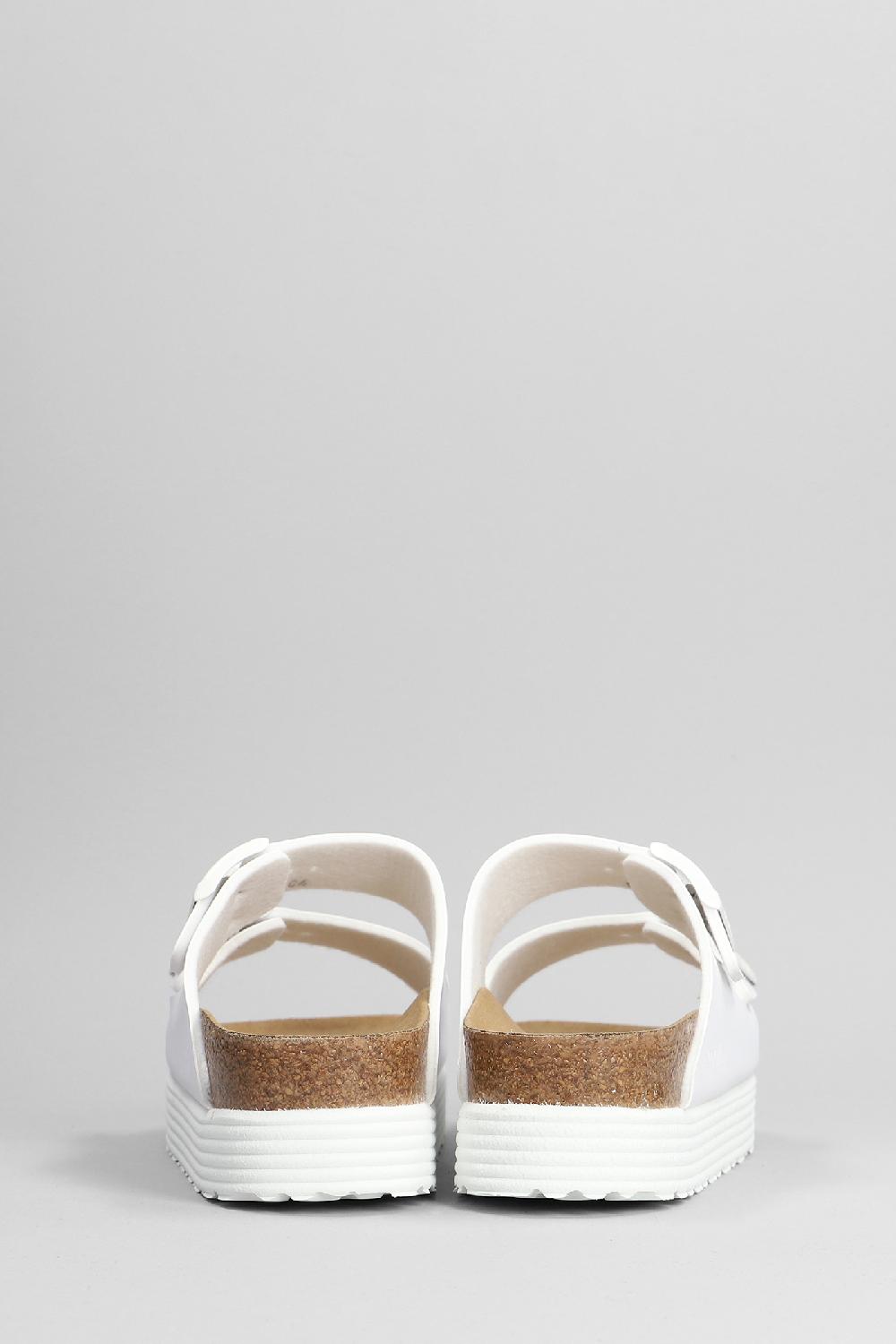 Deliberti Birkenstock Sandali Flats Arizona In Pelle Bianca Cod. 380773 - Deliberti The Luxury Shopping