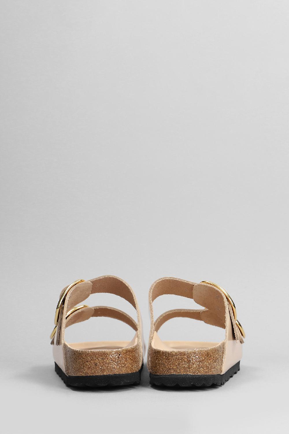 Deliberti Birkenstock Sandali Flats Arizona In Pelle Cipria Cod. 399288 - Deliberti The Luxury Shopping
