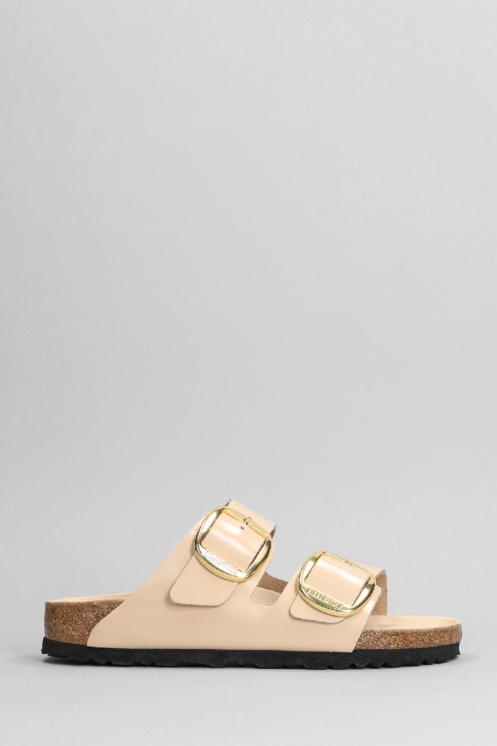 Deliberti Birkenstock Sandali flats arizona in pelle cipria cod. 399288 - Deliberti The Luxury Shopping