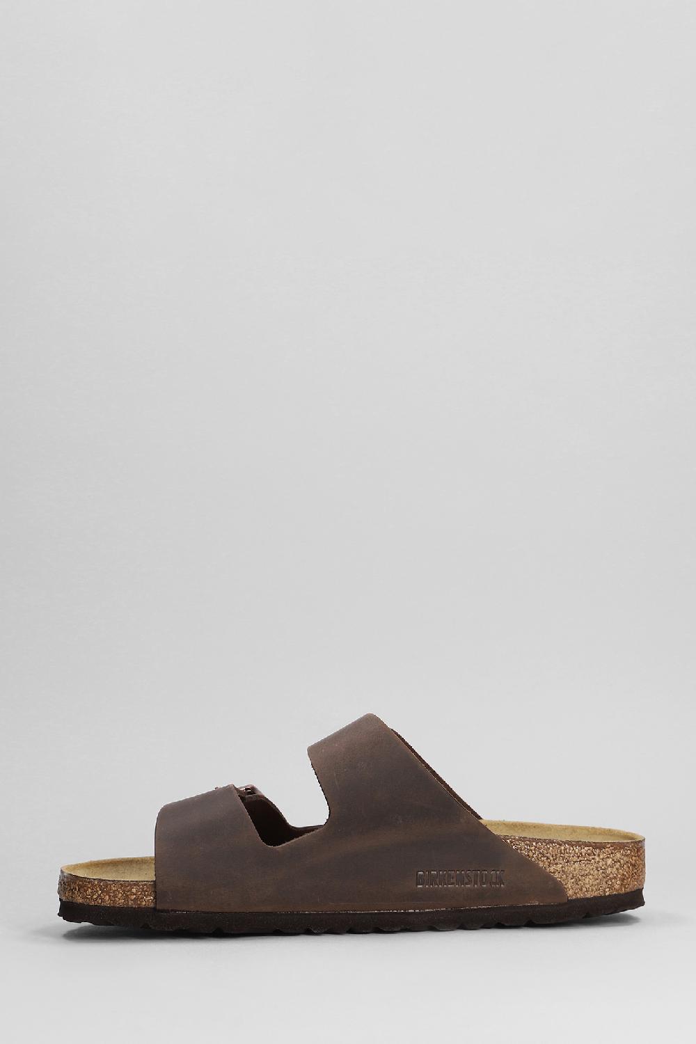 Deliberti Birkenstock Sandali Flats Arizona In Pelle Marrone Cod. 401600 - Deliberti The Luxury Shopping