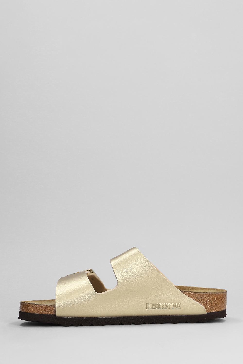 Deliberti Birkenstock Sandali Flats Arizona In Pelle Oro Cod. 401602 - Deliberti The Luxury Shopping