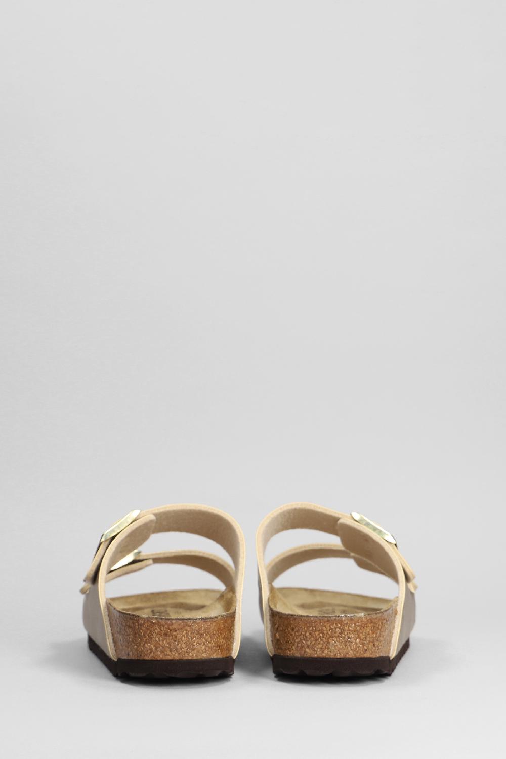 Deliberti Birkenstock Sandali Flats Arizona In Pelle Oro Cod. 401602 - Deliberti The Luxury Shopping