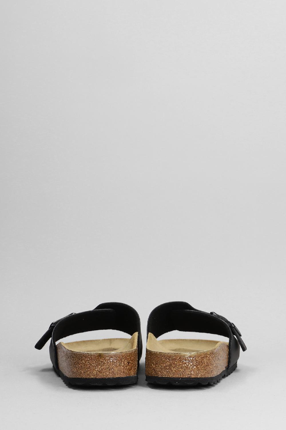 Deliberti Birkenstock Sandali Flats Catalina In Similpelle Nera Cod. 400955 - Deliberti The Luxury Shopping