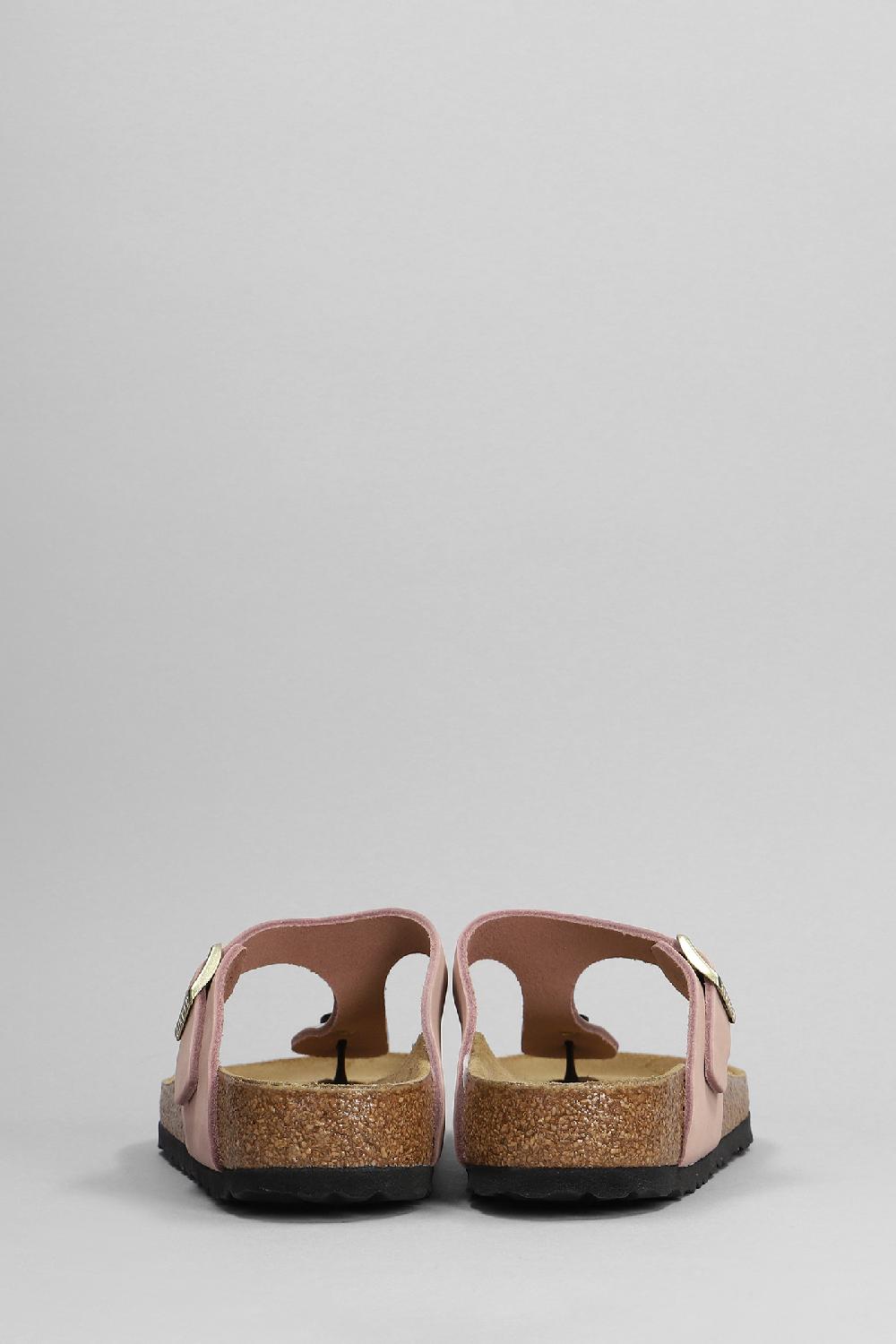Deliberti Birkenstock Sandali Flats Gizeh In Nabuk Rosa Cod. 394877 - Deliberti The Luxury Shopping