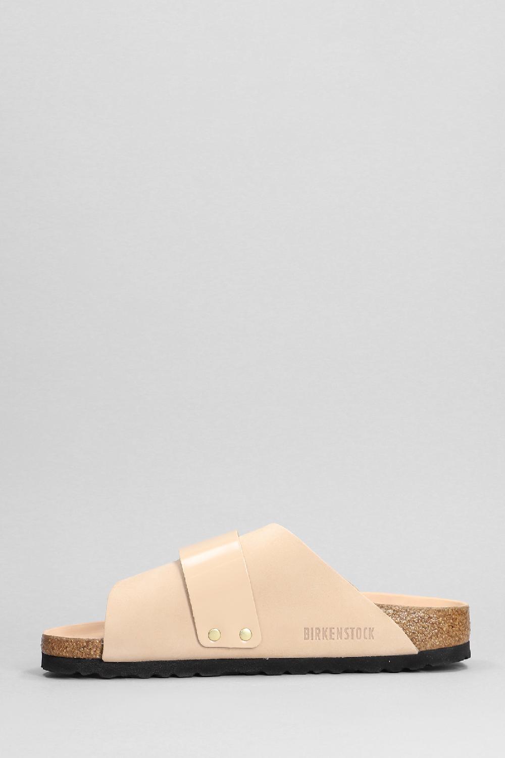 Deliberti Birkenstock Sandali Flats Kyoto In Camoscio Rosa Cod. 401639 - Deliberti The Luxury Shopping