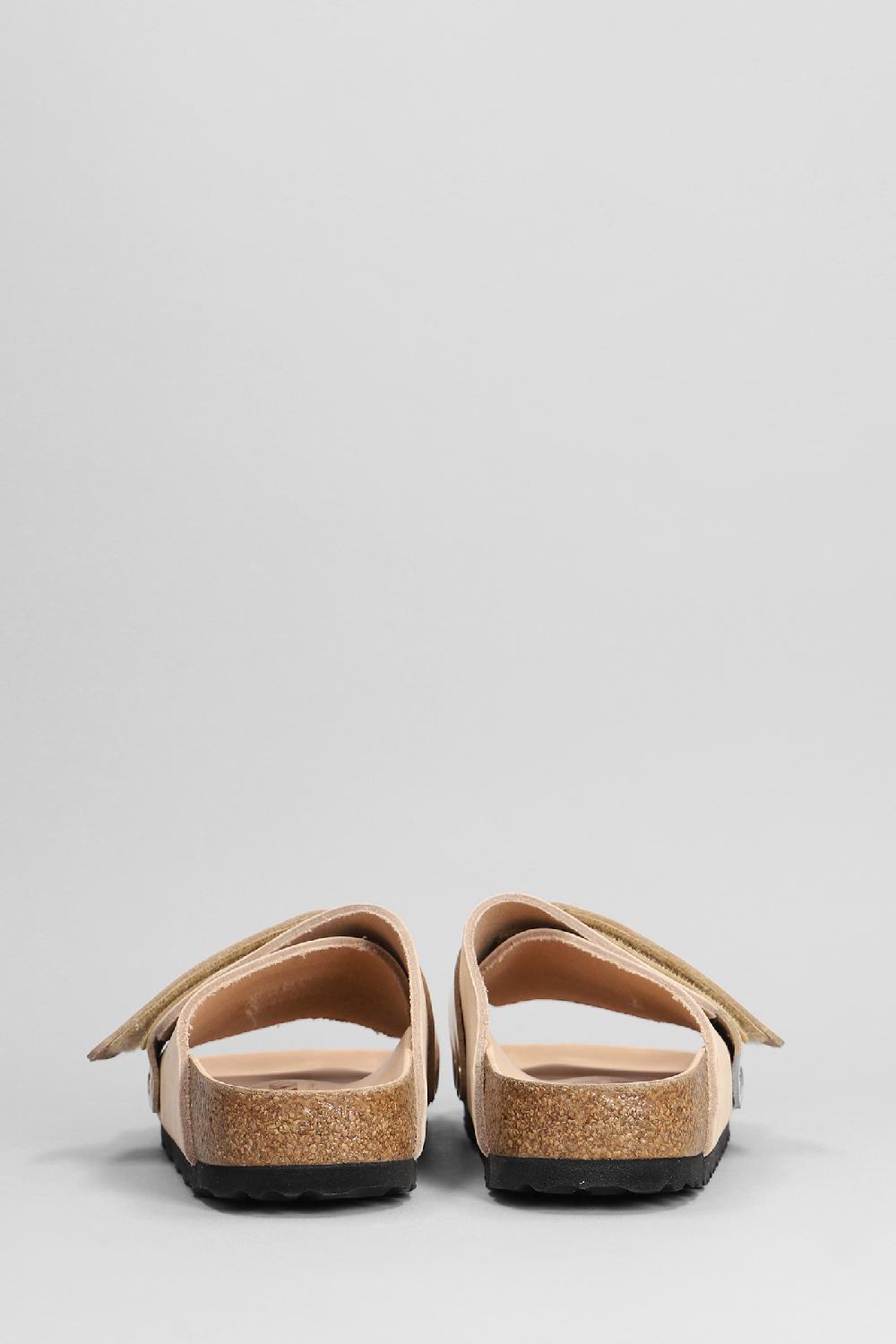 Deliberti Birkenstock Sandali Flats Kyoto In Camoscio Rosa Cod. 401639 - Deliberti The Luxury Shopping