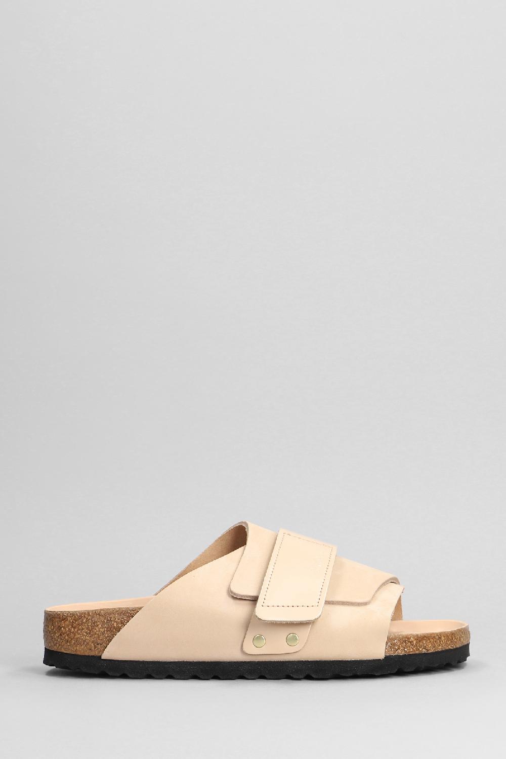 Deliberti Birkenstock Sandali flats kyoto in camoscio rosa cod. 401639 - Deliberti The Luxury Shopping