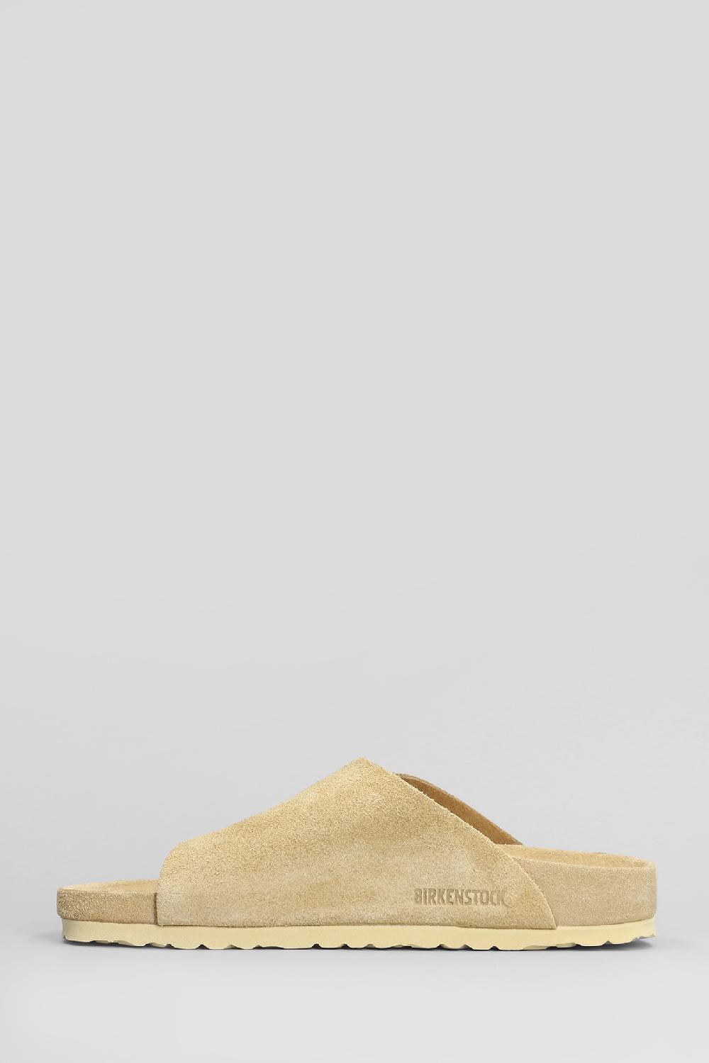 Deliberti Birkenstock Sandali Flats Zurich Exquisite In Camoscio Beige Cod. 409776 - Deliberti The Luxury Shopping