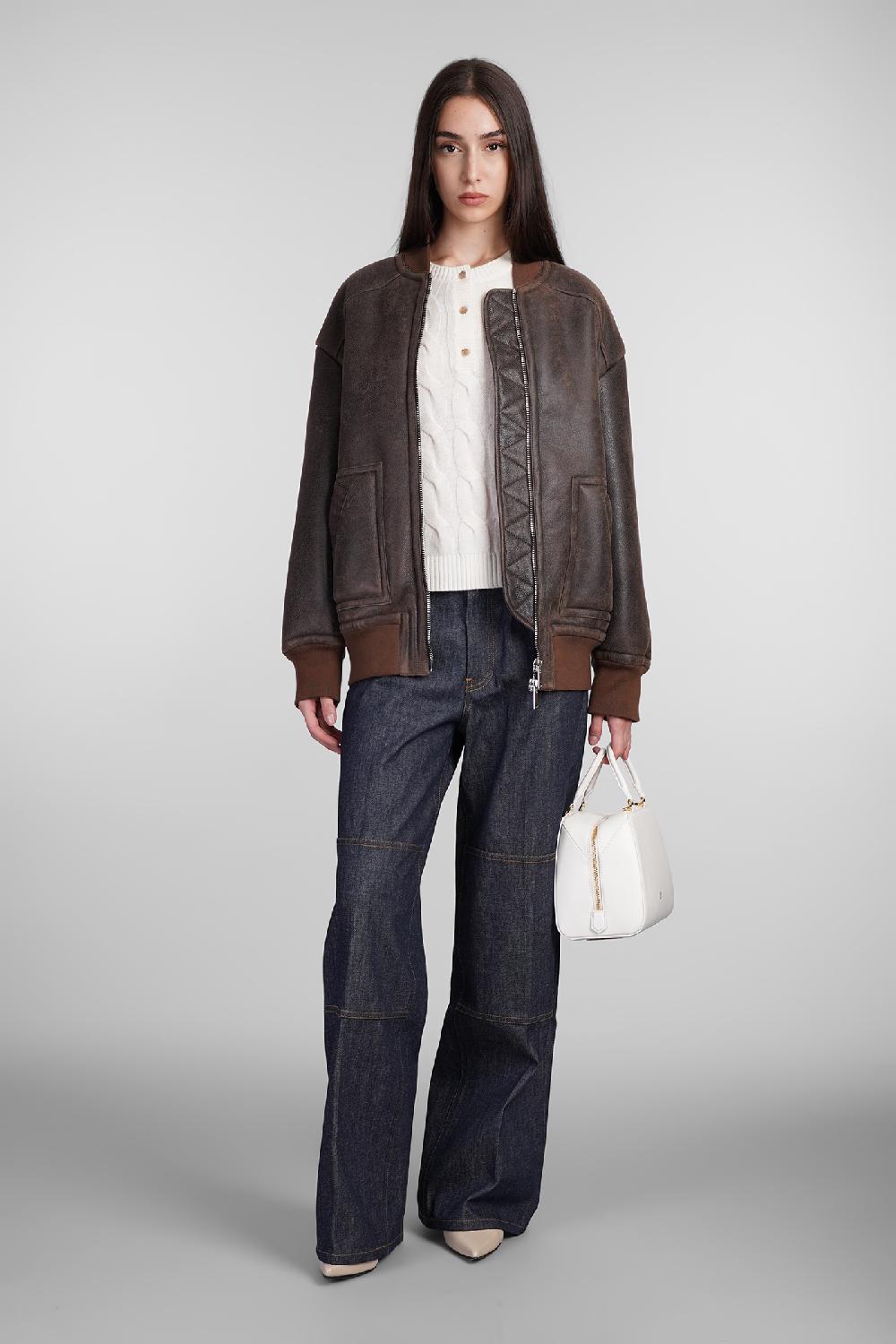 Deliberti Blancha Bomber In Pelle Marrone Cod. 407906 - Deliberti The Luxury Shopping