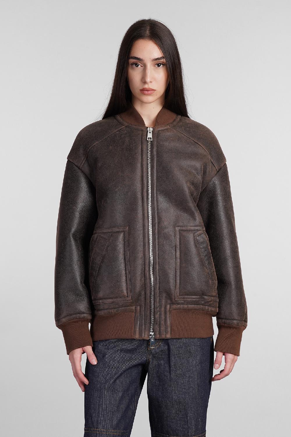 Deliberti Blancha Bomber in pelle marrone cod. 407906 - Deliberti The Luxury Shopping