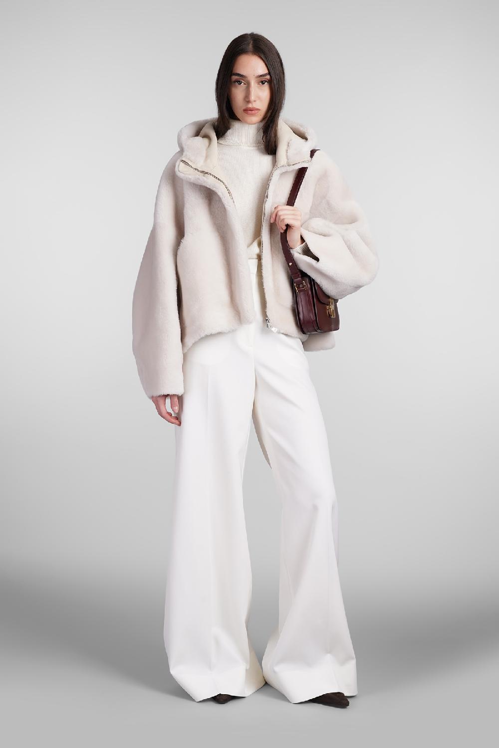 Deliberti Blancha Pelliccia In Pelle Bianca Cod. 407905 - Deliberti The Luxury Shopping