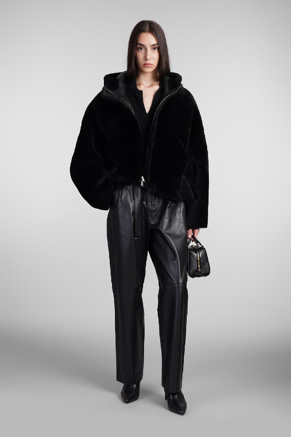 Deliberti Blancha Pelliccia In Pelle Nera Cod. 407904 - Deliberti The Luxury Shopping