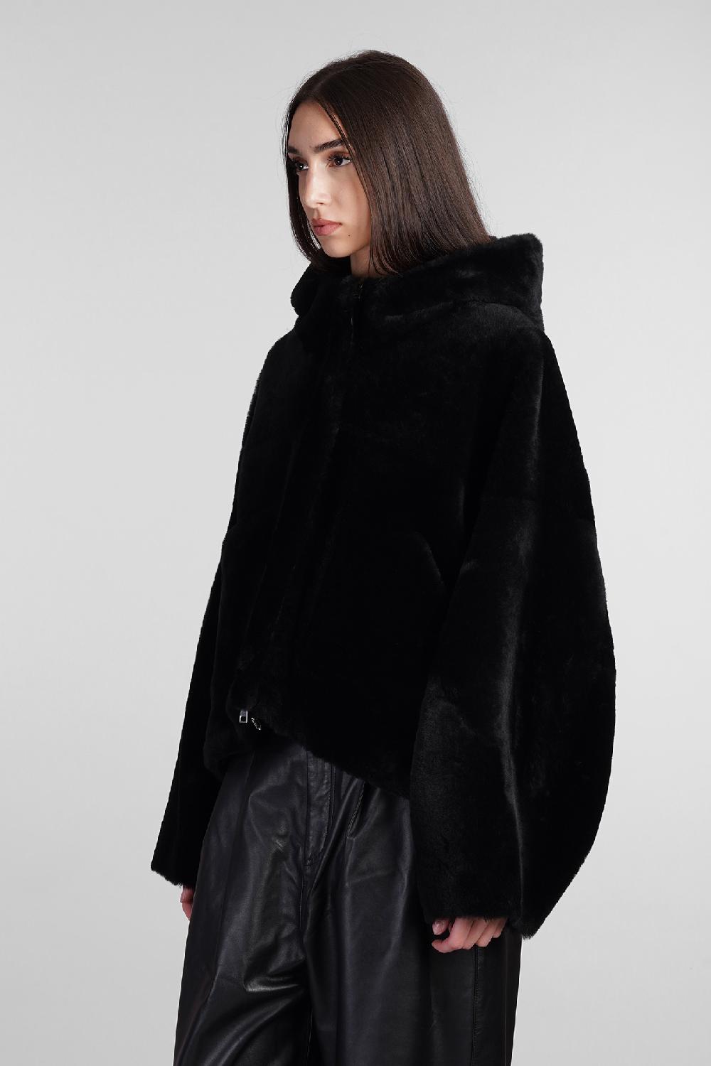 Deliberti Blancha Pelliccia In Pelle Nera Cod. 407904 - Deliberti The Luxury Shopping