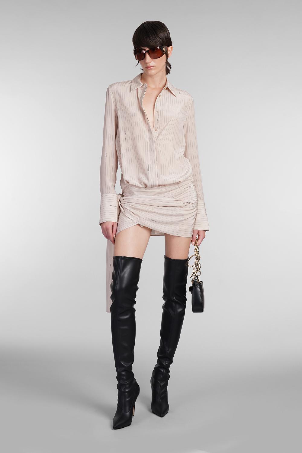 Deliberti Blumarine Abito In Seta Beige Cod. 403547 - Deliberti The Luxury Shopping