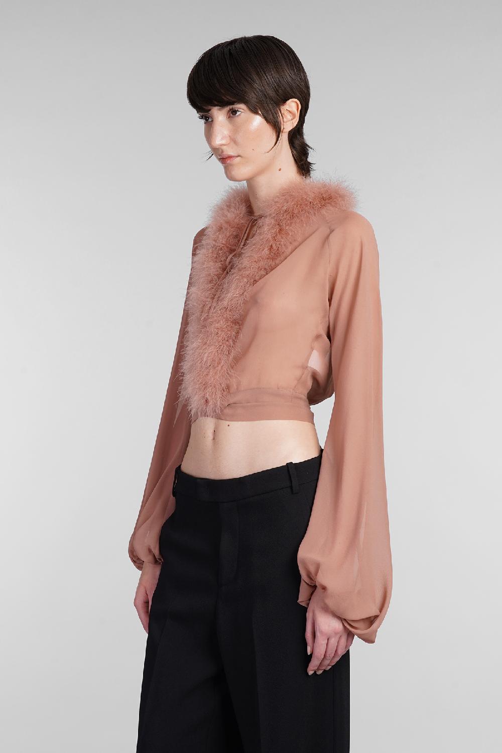 Deliberti Blumarine Blusa In Seta Rosa Cod. 403548 - Deliberti The Luxury Shopping