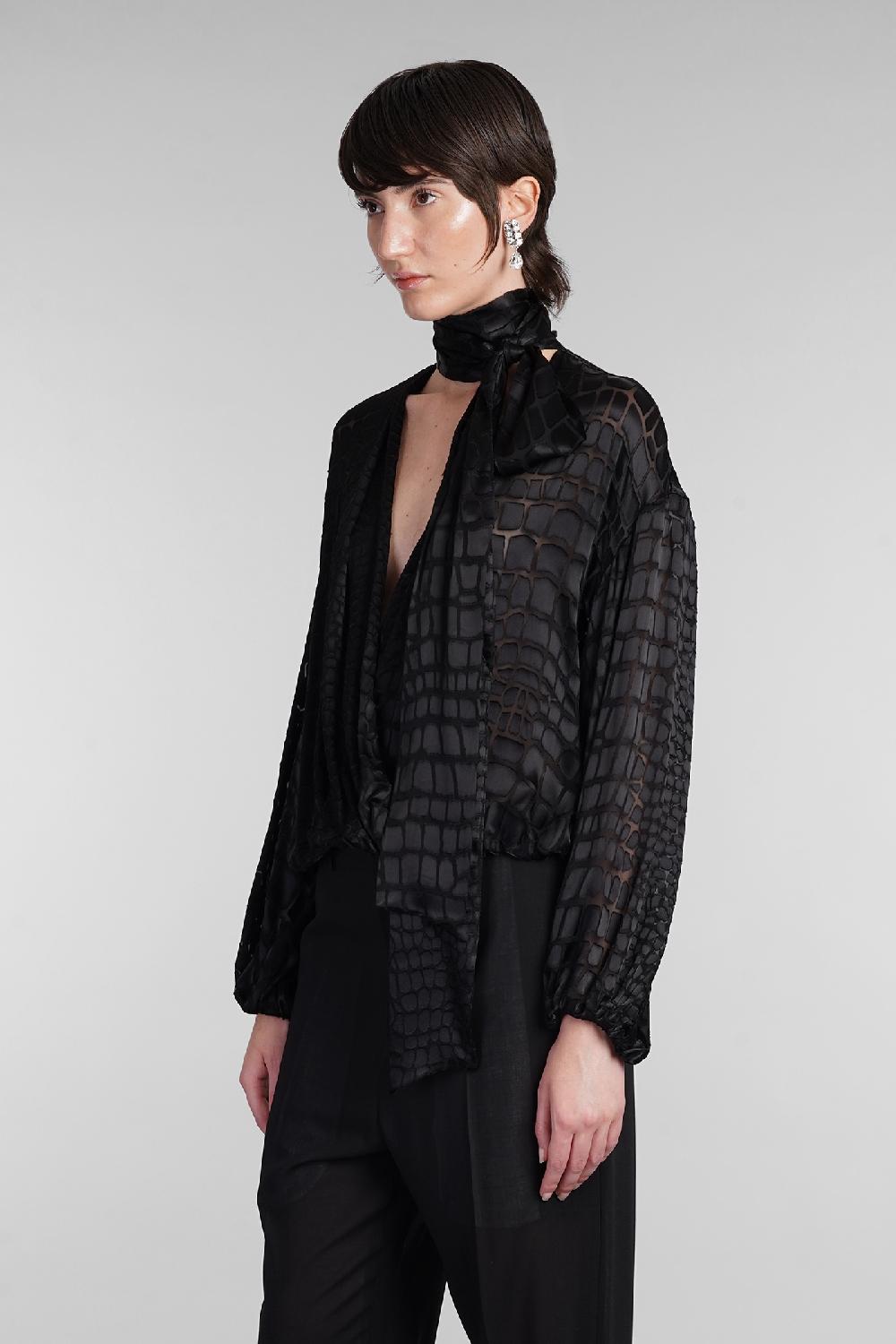 Deliberti Blumarine Blusa In Viscosa Nera Cod. 403539 - Deliberti The Luxury Shopping