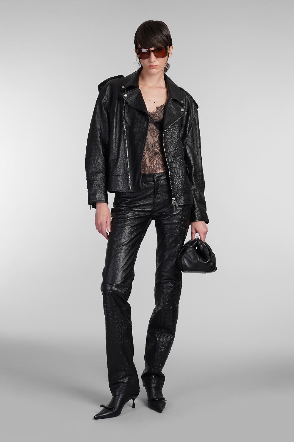 Deliberti Blumarine Giacca Biker In Pelle Nera Cod. 403541 - Deliberti The Luxury Shopping