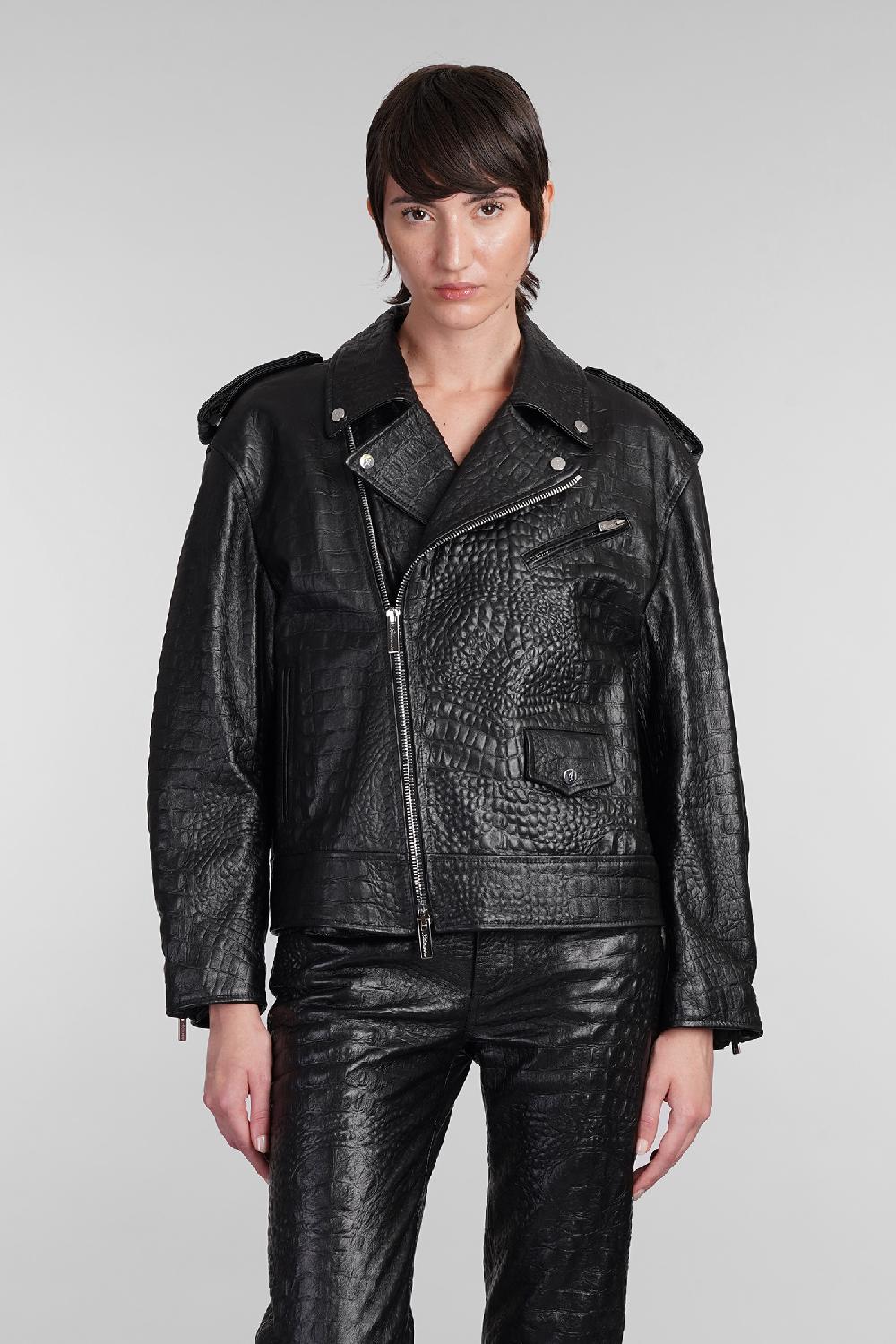 Deliberti Blumarine Giacca biker in pelle nera cod. 403541 - Deliberti The Luxury Shopping