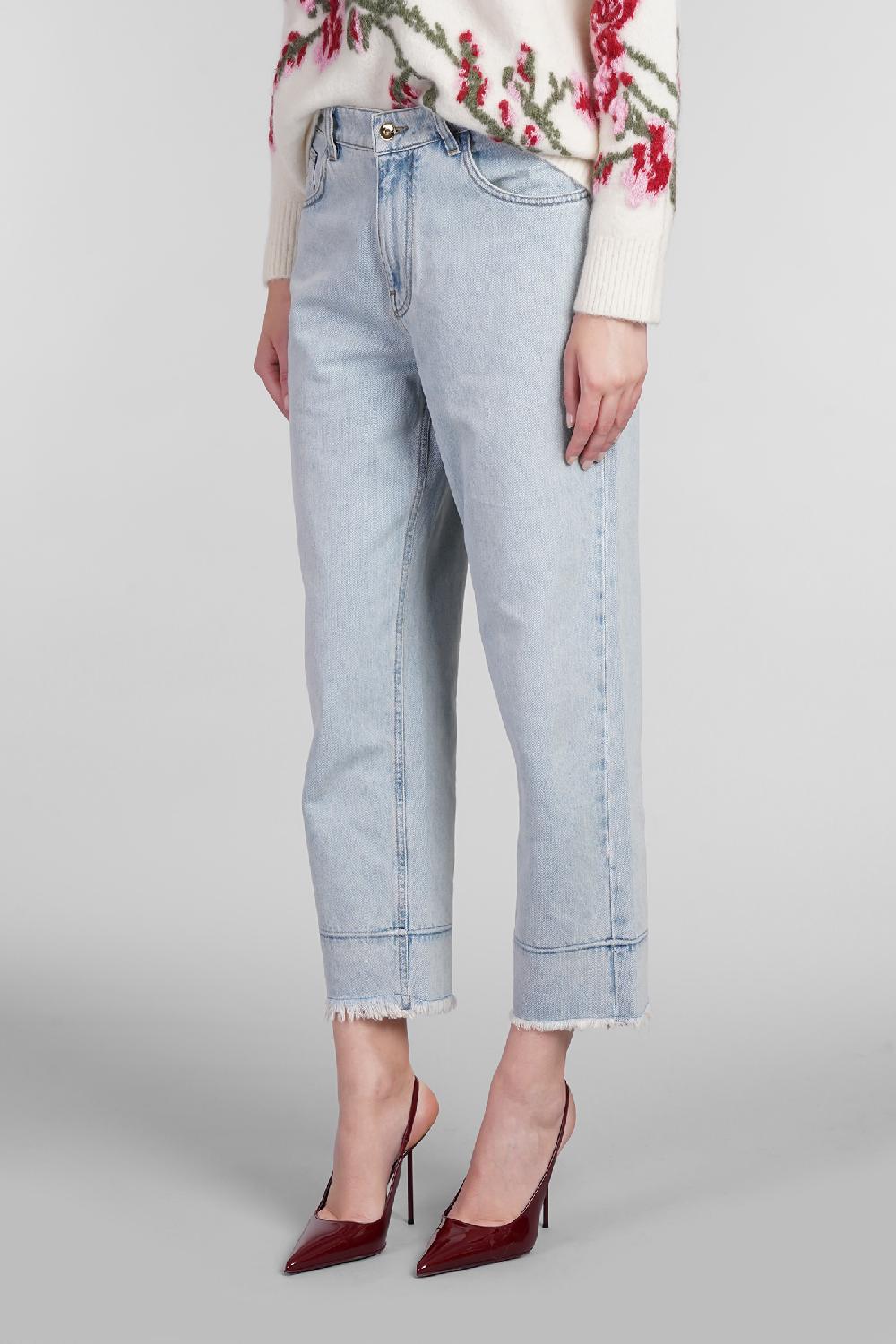 Deliberti Blumarine Jeans In Cotone Celeste Cod. 403551 - Deliberti The Luxury Shopping