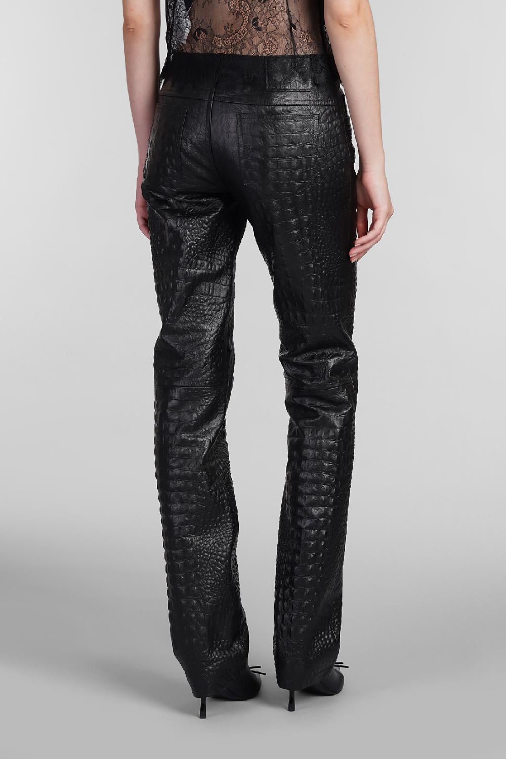 Deliberti Blumarine Pantalone In Pelle Nera Cod. 403540 - Deliberti The Luxury Shopping