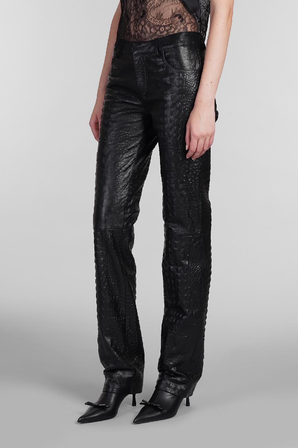 Deliberti Blumarine Pantalone In Pelle Nera Cod. 403540 - Deliberti The Luxury Shopping
