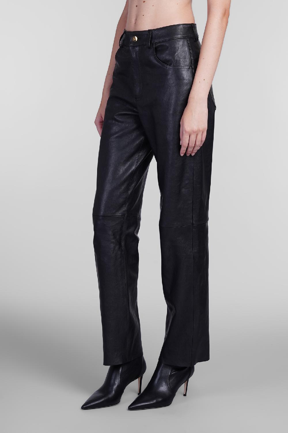 Deliberti Blumarine Pantalone In Pelle Nera Cod. 405284 - Deliberti The Luxury Shopping