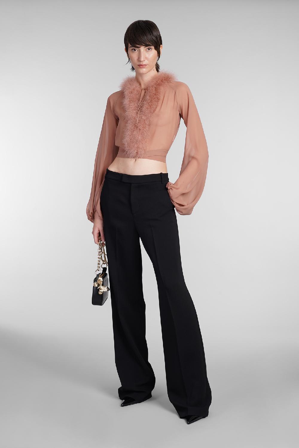 Deliberti Blumarine Pantalone In Viscosa Nera Cod. 403545 - Deliberti The Luxury Shopping