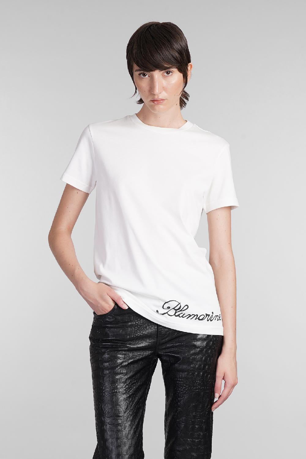 Deliberti Blumarine T-shirt in cotone bianco cod. 403561 - Deliberti The Luxury Shopping