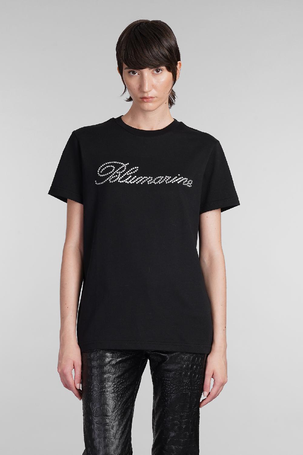 Deliberti Blumarine T-shirt in cotone nero cod. 403560 - Deliberti The Luxury Shopping