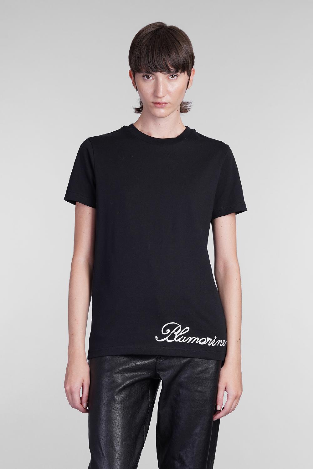 Deliberti Blumarine T-shirt in cotone nero cod. 403562 - Deliberti The Luxury Shopping