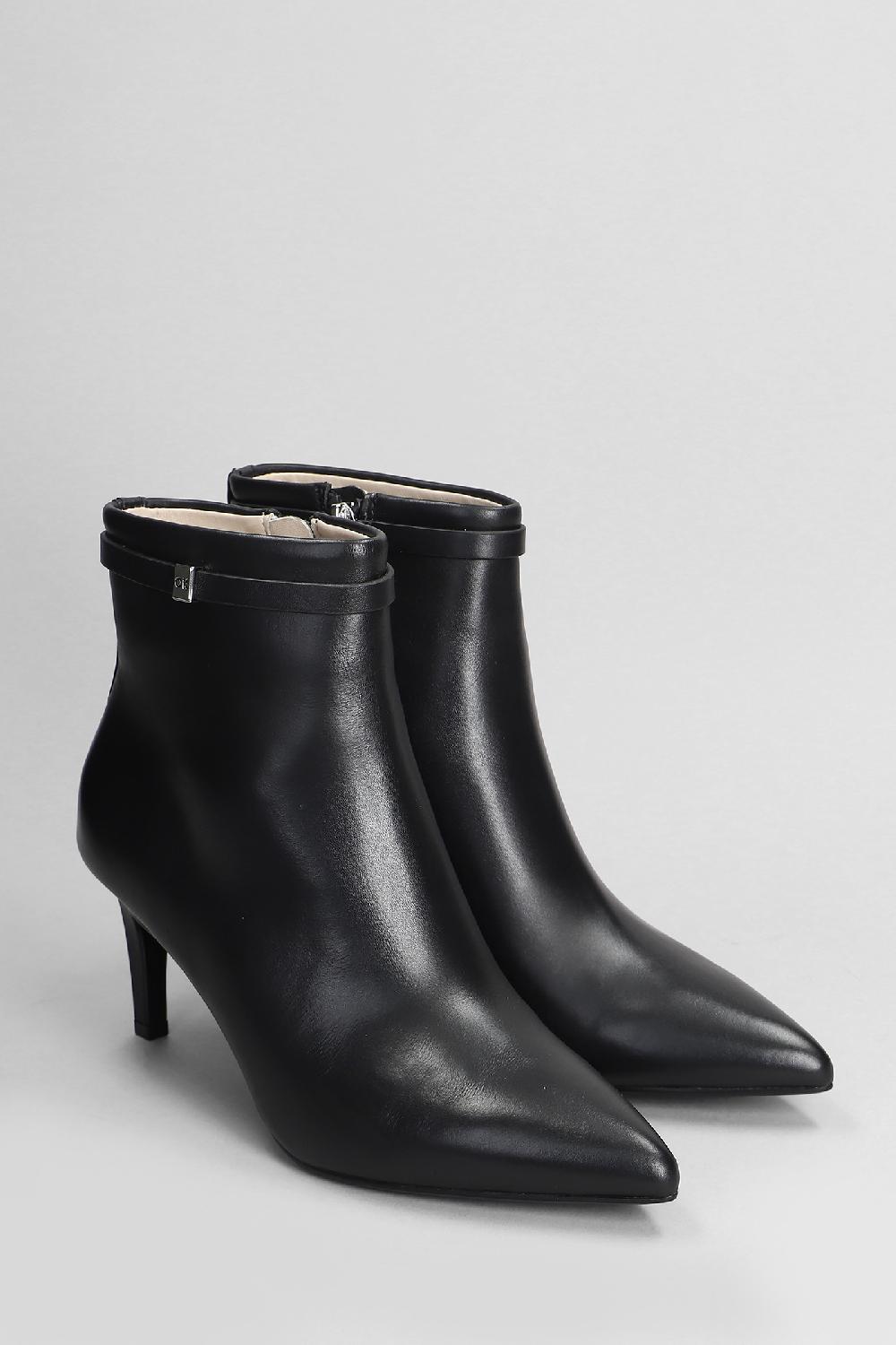 Deliberti Calvin Klein Tronchetti Tacco Alto In Pelle Nera Cod. 405024 - Deliberti The Luxury Shopping