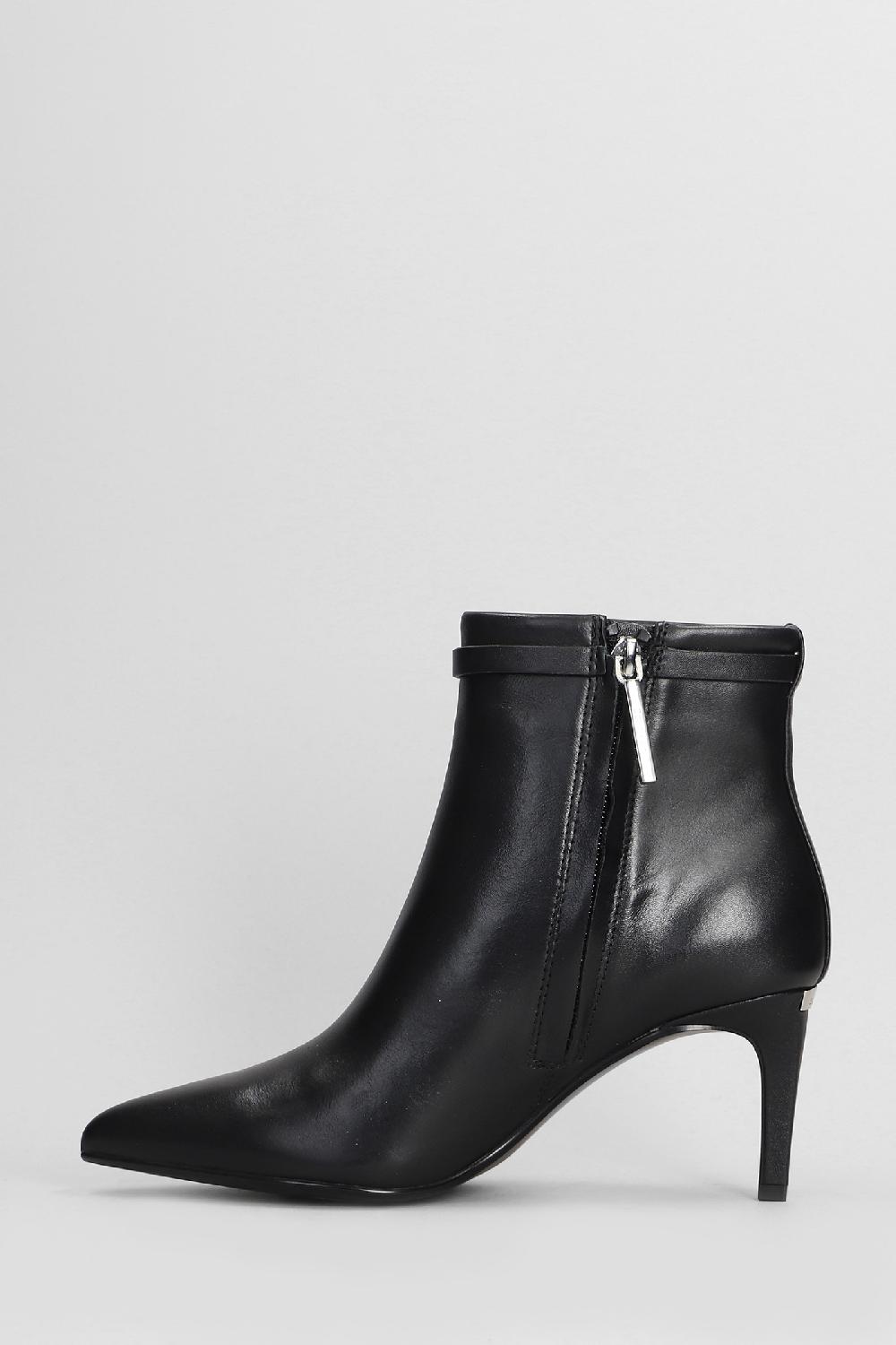 Deliberti Calvin Klein Tronchetti Tacco Alto In Pelle Nera Cod. 405024 - Deliberti The Luxury Shopping