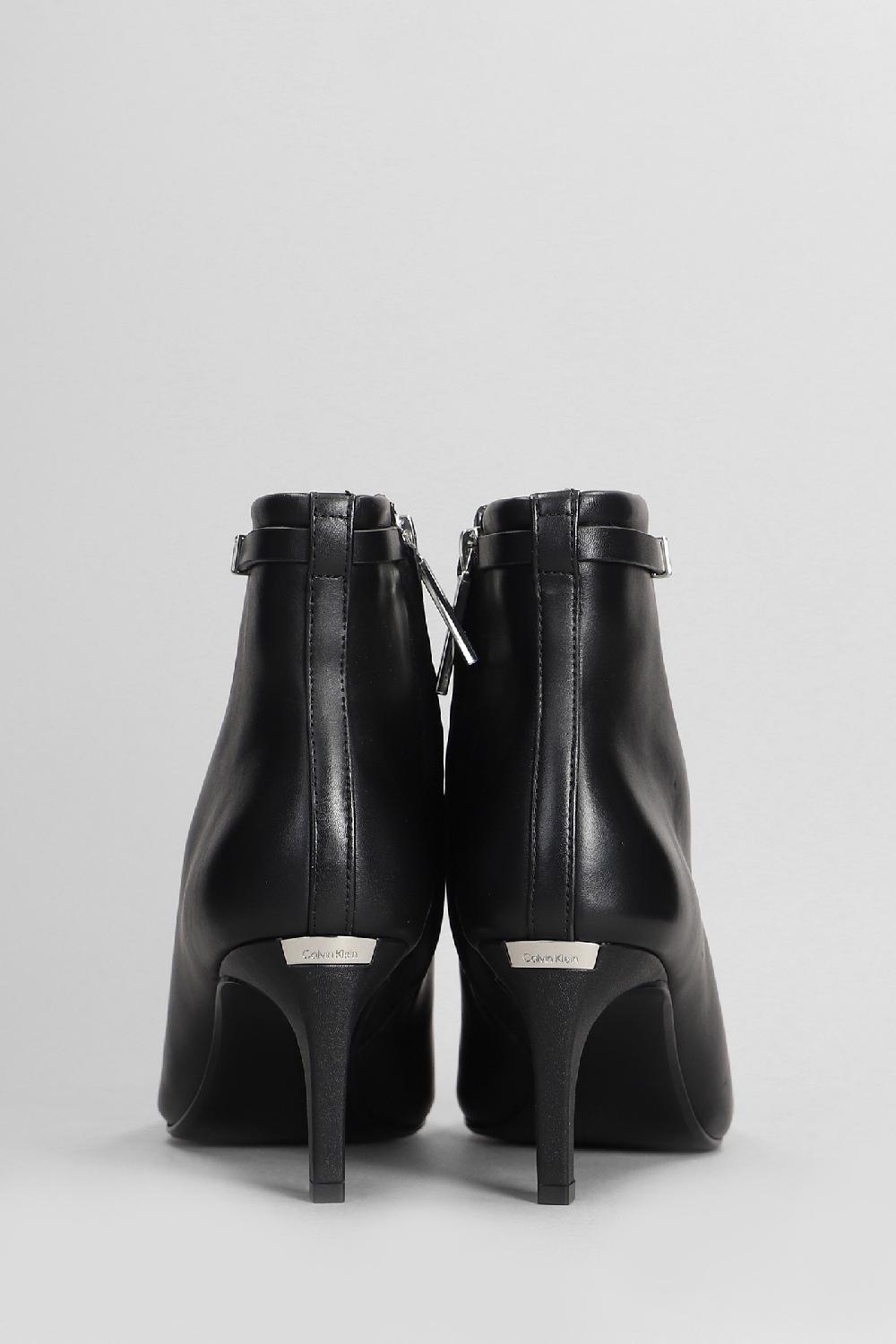 Deliberti Calvin Klein Tronchetti Tacco Alto In Pelle Nera Cod. 405024 - Deliberti The Luxury Shopping