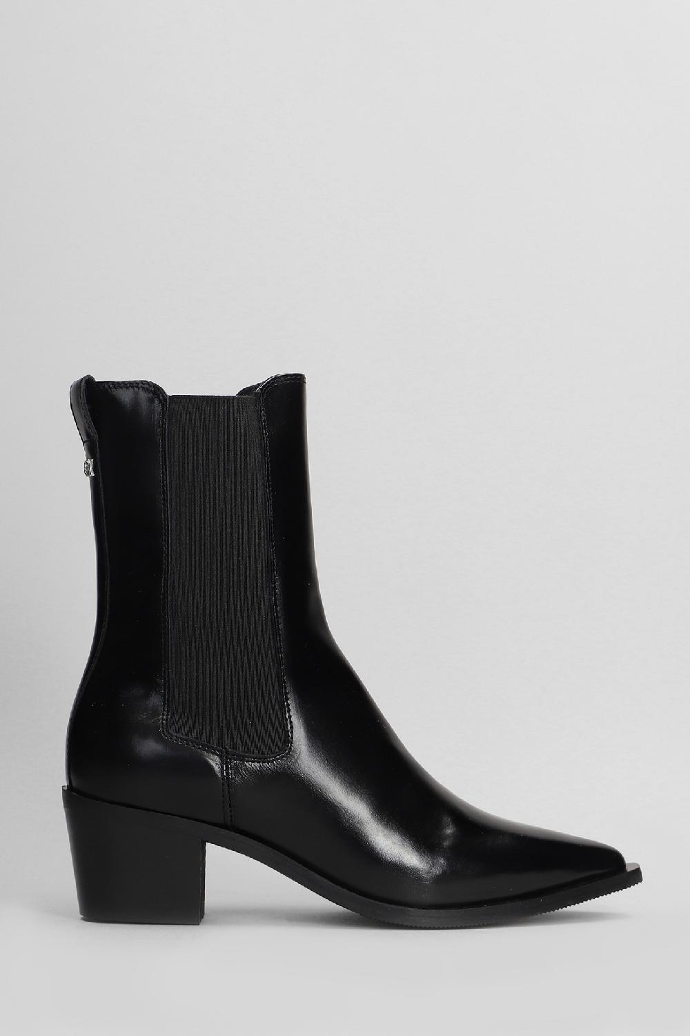 Deliberti Calvin Klein Tronchetti tacco alto in pelle nera cod. 405025 - Deliberti The Luxury Shopping