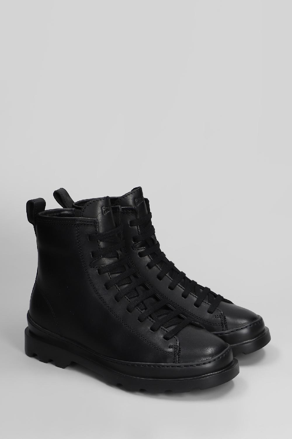 Deliberti Camper Anfibi Brutus In Pelle Nera Cod. 410147 - Deliberti The Luxury Shopping
