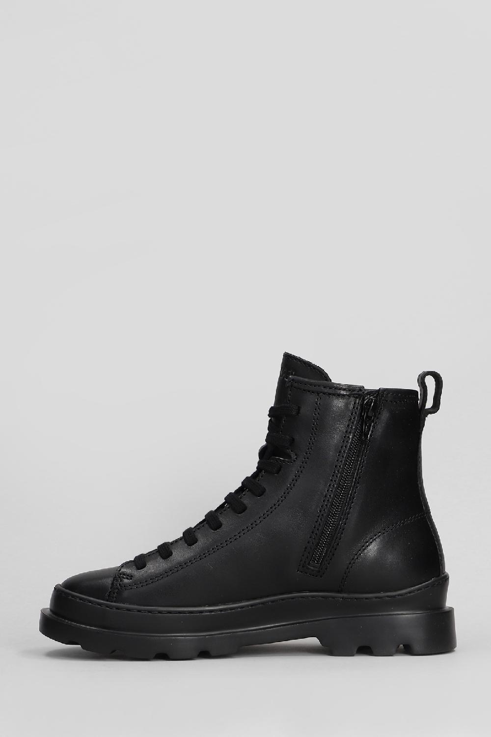 Deliberti Camper Anfibi Brutus In Pelle Nera Cod. 410147 - Deliberti The Luxury Shopping